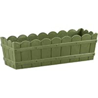 Emsa Country Window Box - Jardinera resistente a los rayos UV- resistente a heladas- Verde- 50 x 17 x 15 cm
